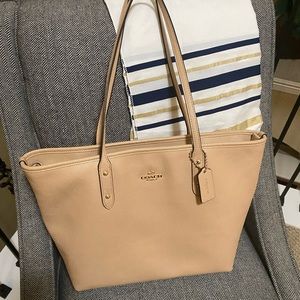 Coach zip tote